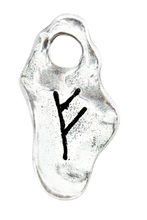 Load image into Gallery viewer, Rune charm pendants on black cord
