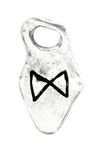 Rune charm pendants on black cord