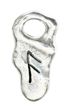Load image into Gallery viewer, Rune charm pendants on black cord
