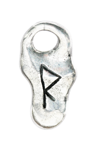 Rune charm pendants on black cord