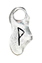 Load image into Gallery viewer, Rune charm pendants on black cord
