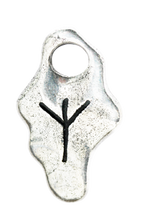 Load image into Gallery viewer, Rune charm pendants on black cord
