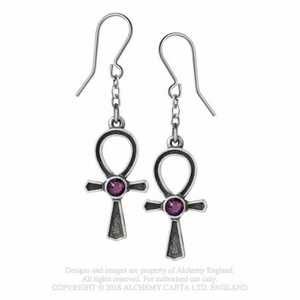 Alchemy gothic - Ankh of Osiris dropper earrings