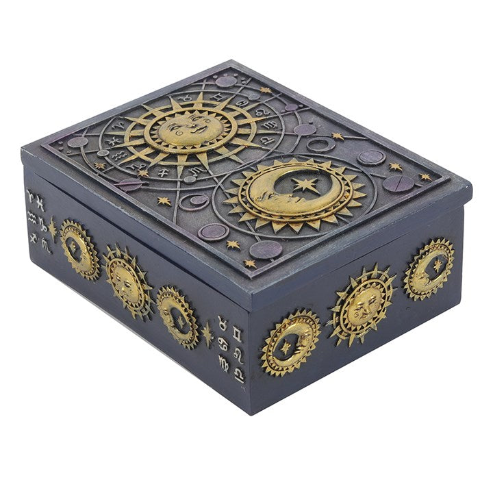 Sun and Moon Resin trinket box