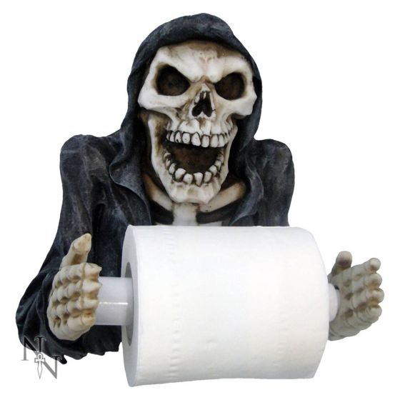 Grim reapers revenge toilet roll holder skeleton 26cm
