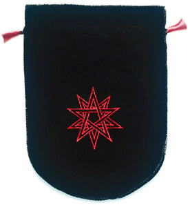 Black Velvet double pentagram Tarot Bag/pouch
