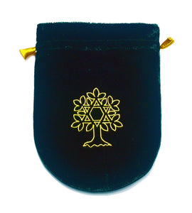 Green Velvet Tree of Life Tarot Bag pouch