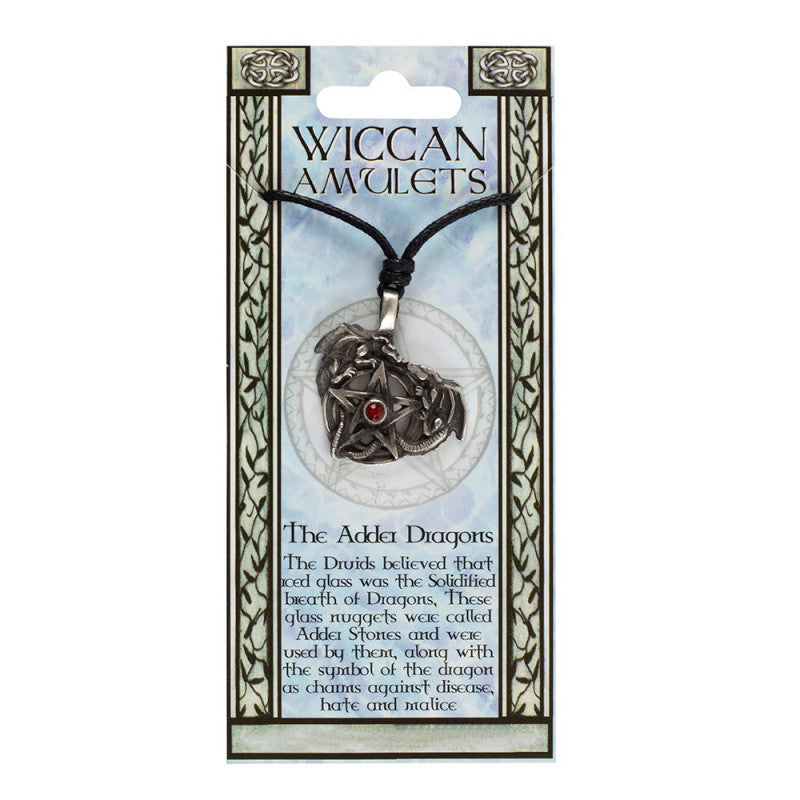 Wiccan Amulet Necklace - Adder dragon