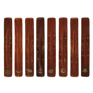 Incense stick holder - brass inlaid