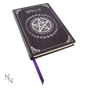 Embossed spells book purple journal 17cm