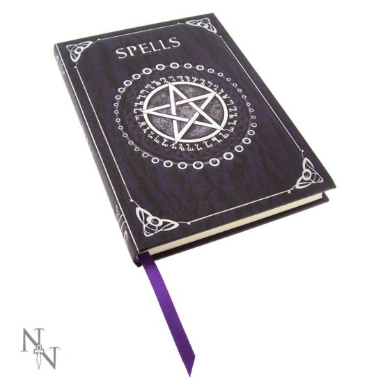 Embossed spells book purple journal 17cm