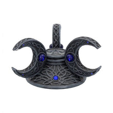 Load image into Gallery viewer, Triple moon crystal ball holder with 110mm crystal ball (collect only)
