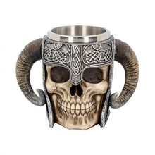 Load image into Gallery viewer, Tankard - Viking Skull Helmet 19cm
