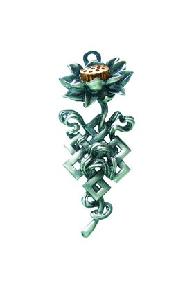 Briar dharma charm - Lotus knot pendant
