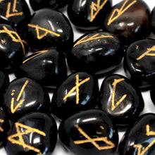 Load image into Gallery viewer, Gemstone runes - black onyx
