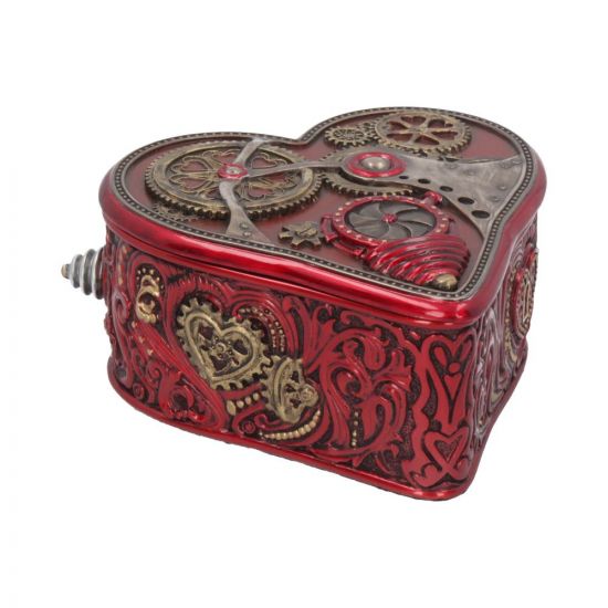 Steampunk heart trinket box - Miles Pinkney 10.5cm
