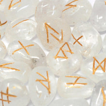 Load image into Gallery viewer, Gemstone rune stones - clear quartz runes
