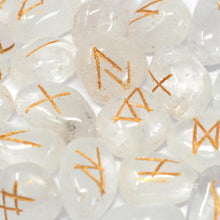 Load image into Gallery viewer, Gemstone runes - clear quartz
