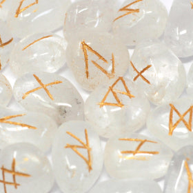 Gemstone rune stones - clear quartz runes