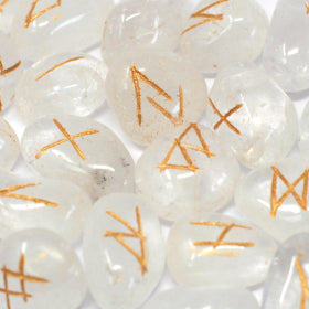 Gemstone runes - clear quartz