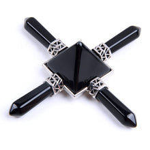 Load image into Gallery viewer, Energy generator pyramid - black obsidian

