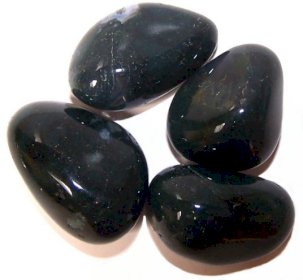 Tumblestone - green moss agate