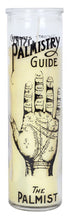 Load image into Gallery viewer, Glass tall jar candle - Palmistry or Phrenology 20cm
