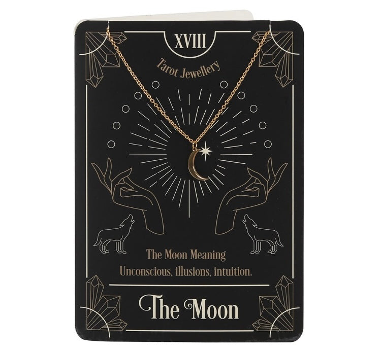 Necklace on greeting card - The Moon