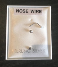 Load image into Gallery viewer, Set of 3  silver nose studs
