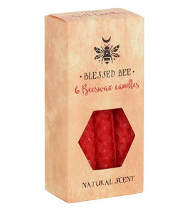 Beeswax Spell Candles red (pack of 6)