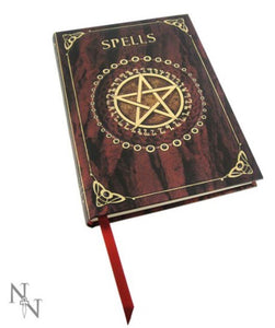 Embossed spells book red journal 17cm