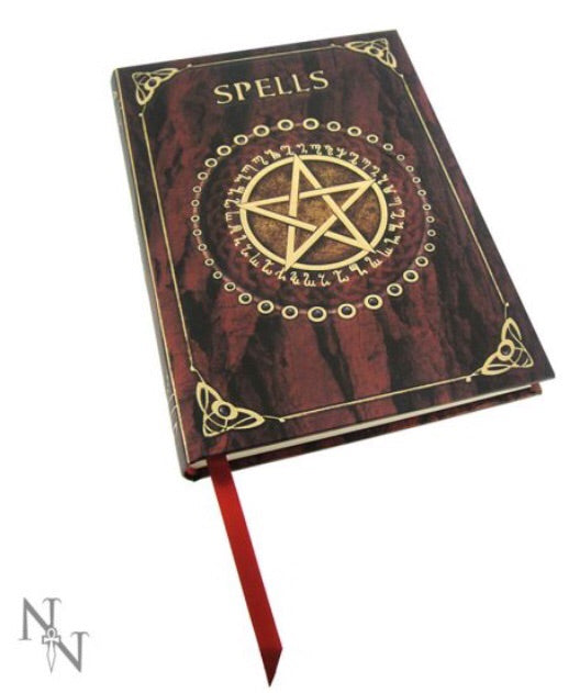 Embossed spells book red journal 17cm