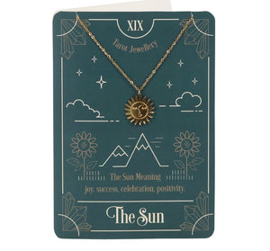 Necklace on greeting card - The Sun