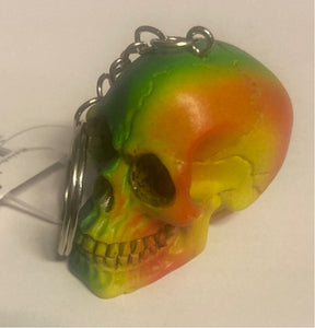 Keyring - rainbow skull