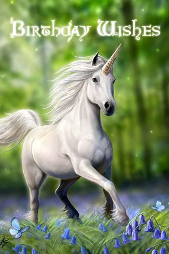 Greeting card - unicorn - birthday