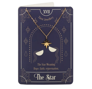 Necklace on greeting card - The Star