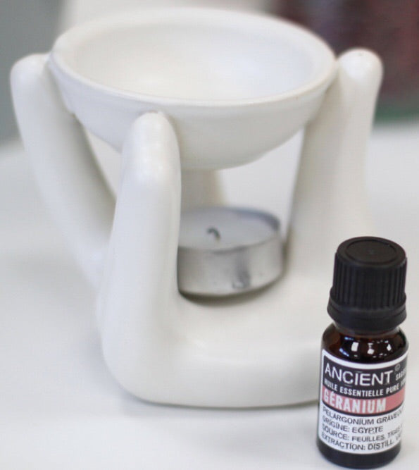 Helping hand oil burner - white