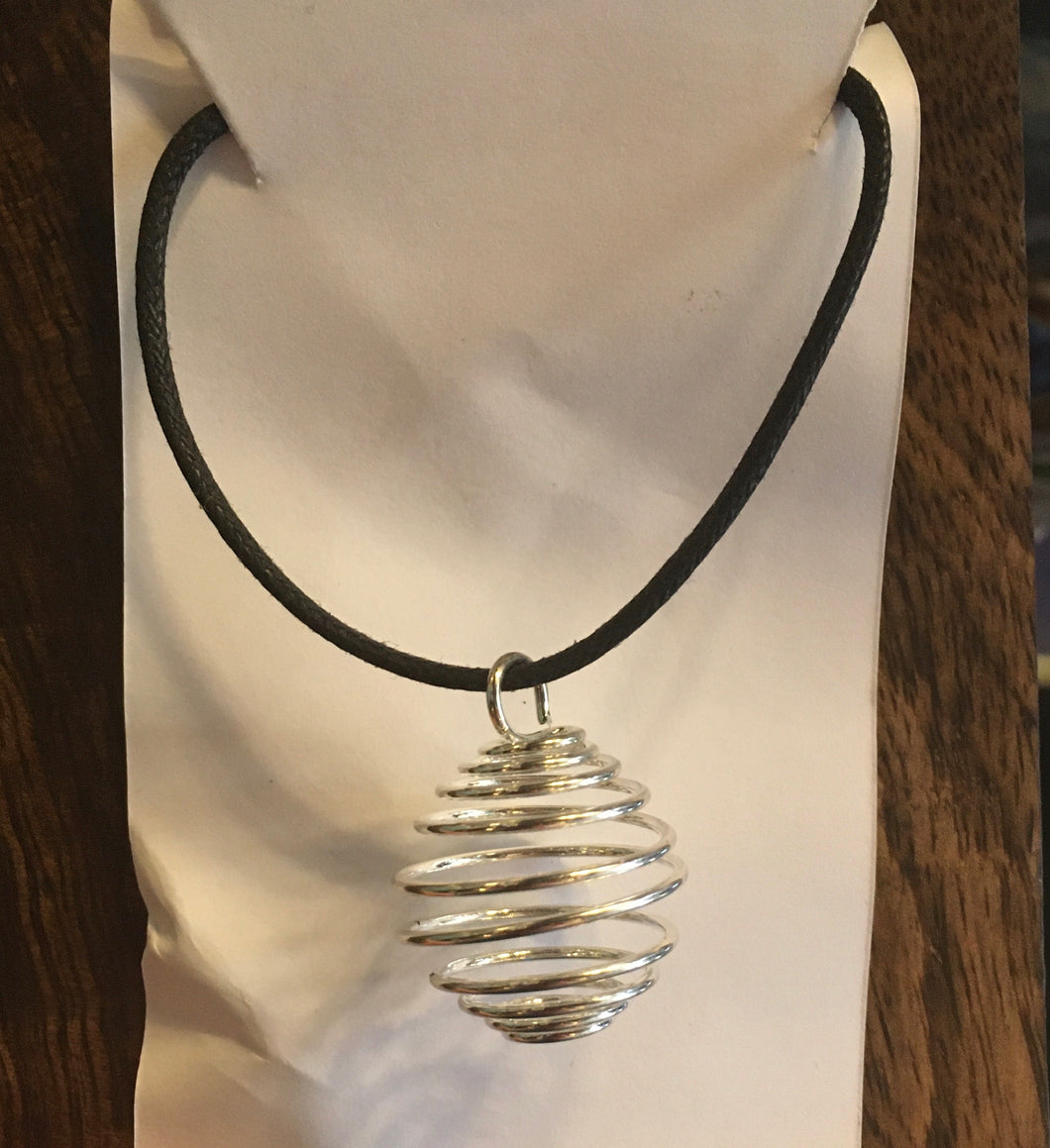 Spiral cage with black cord