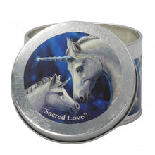 Load image into Gallery viewer, Scented candle tin - Lisa Parker - Sacred love unicorn - Jasmine tea

