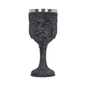 Goblet – Theobald's black celtic dragon Wine Glass 17cm