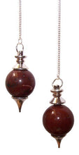 Load image into Gallery viewer, Pendulum: gemstone with point (plus pouch)

