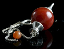 Load image into Gallery viewer, Pendulum: gemstone with point (plus pouch)
