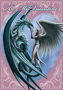 Greeting card - Valentine's card - silverback dragon