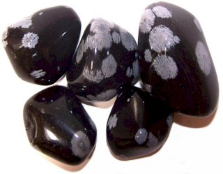 Tumblestone - snowflake obsidian
