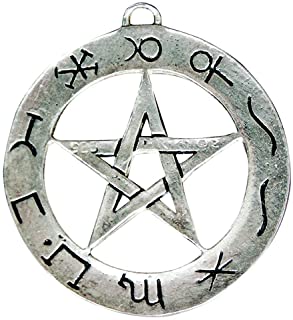 Sterling silver Planetary Pentagram pendant - sigils of the craft