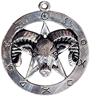 Sterling silver Ram pentagram pendant - sigils of the craft