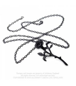 The Romance of The Black Rose necklace - Alchemy Gothic