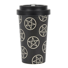 Load image into Gallery viewer, Bamboo Eco Travel Mug - Pentagrams
