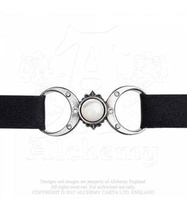 Triple Goddess moon choker necklace - Alchemy Gothic