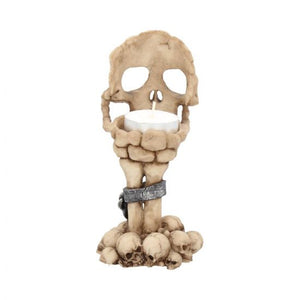 Deliberation Skull Tealight Holder 15.5cm